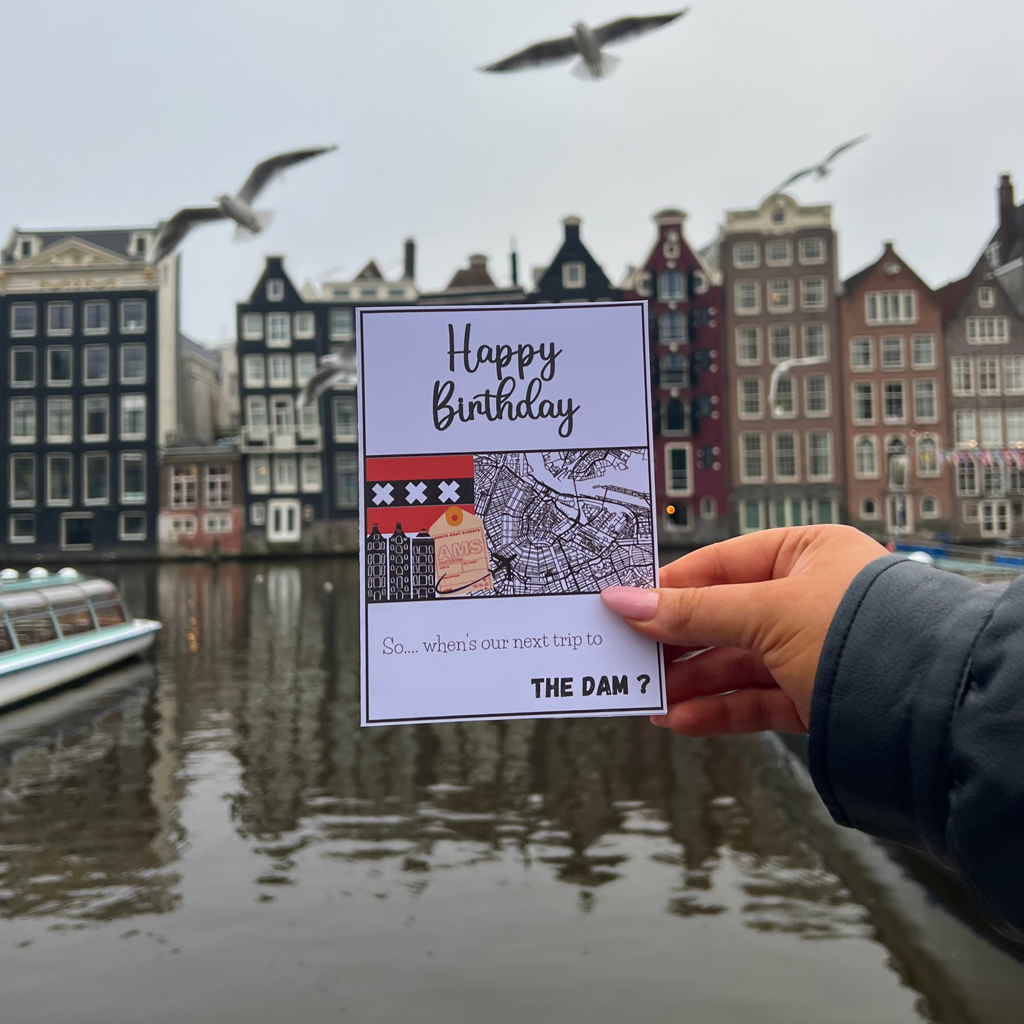 Next Trip to Amsterdam Birthday Card