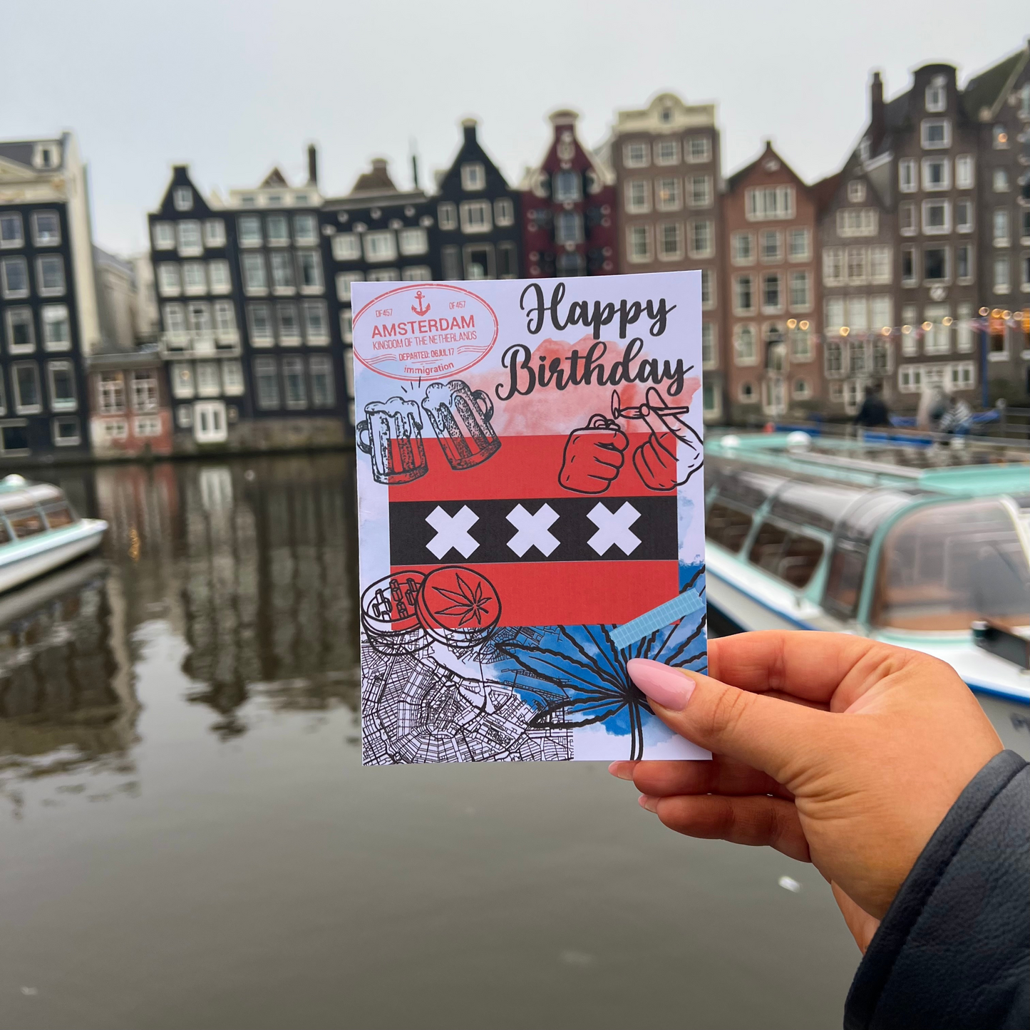 Amsterdam Collage Happy Birthday Card