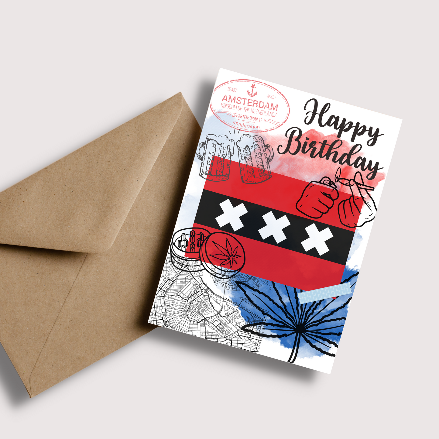 Amsterdam Collage Happy Birthday Card
