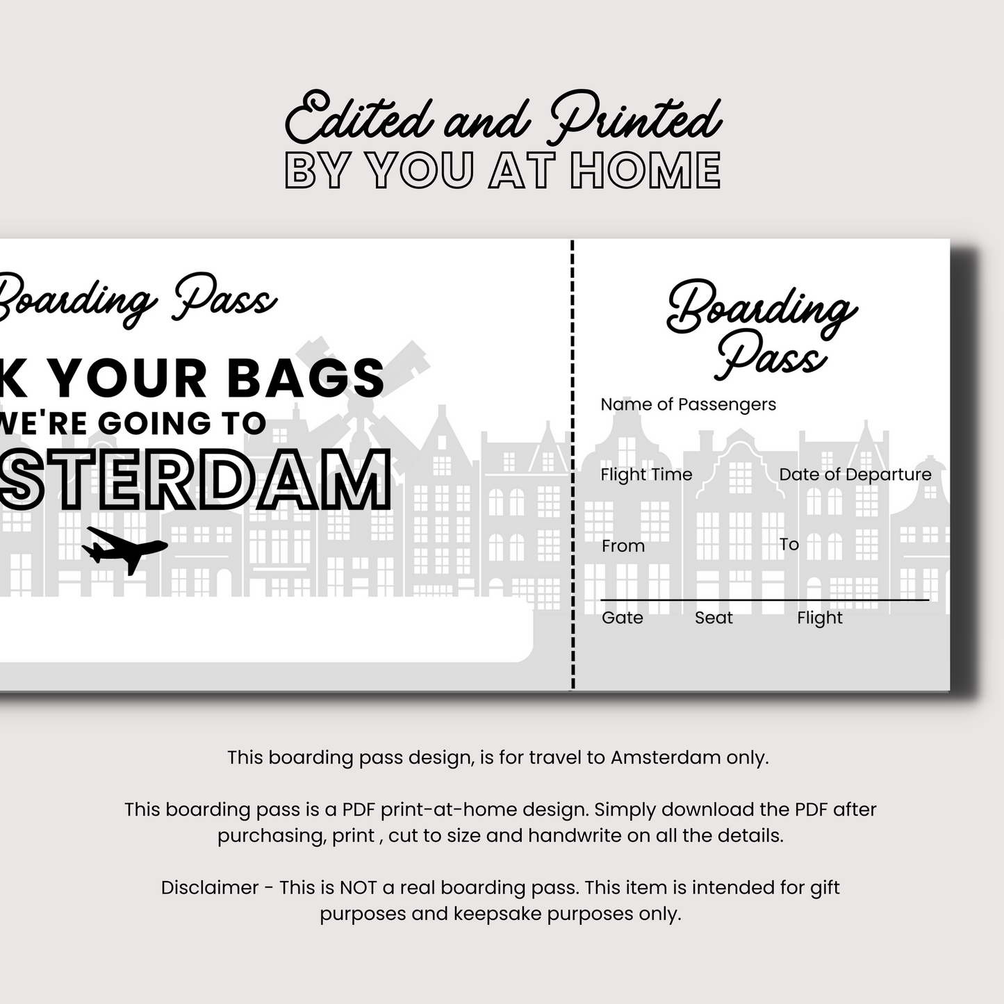 Print At Home Boarding Pass - We're Going