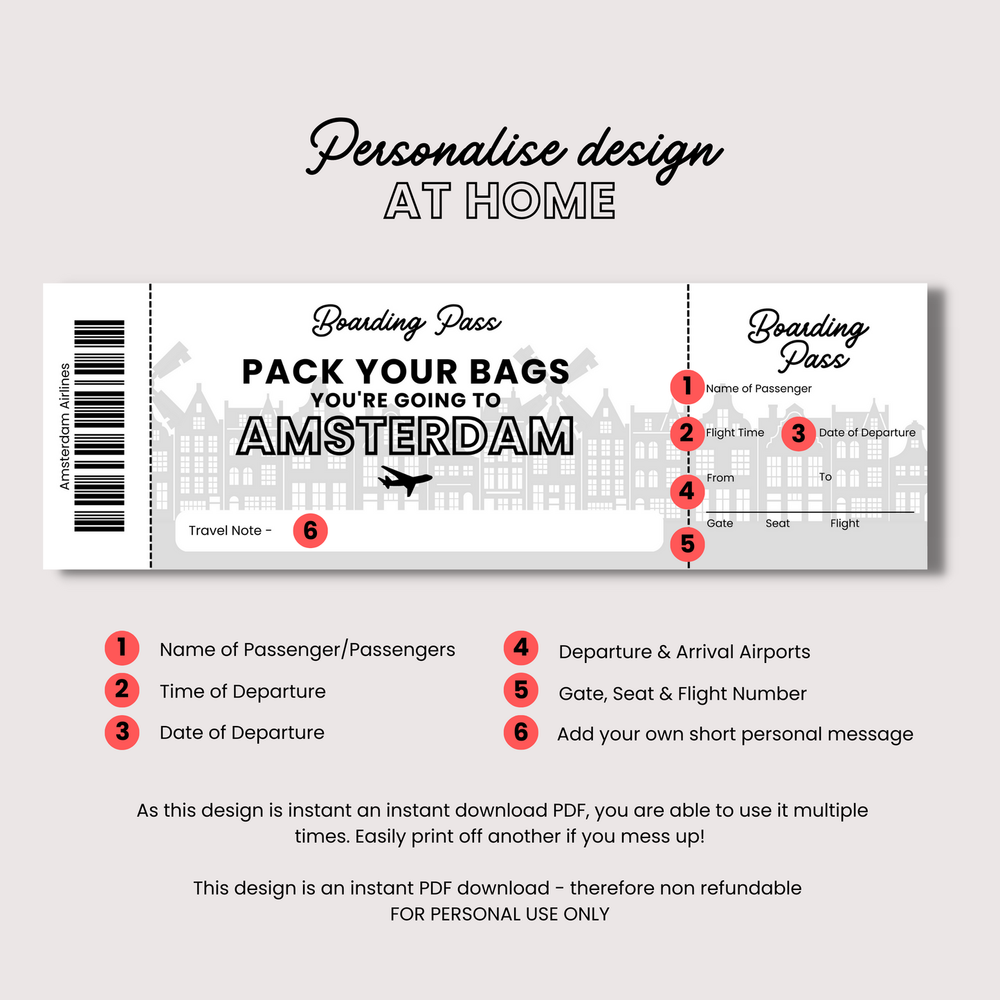 Print At Home Boarding Pass - You're Going