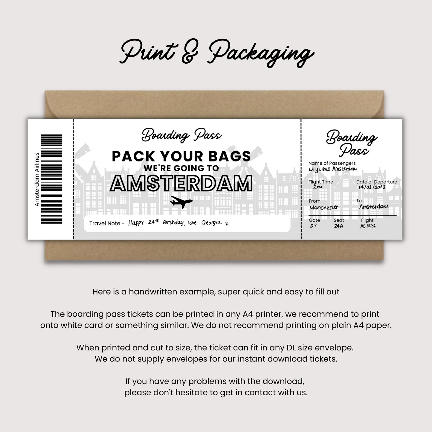 Print At Home Boarding Pass - We're Going