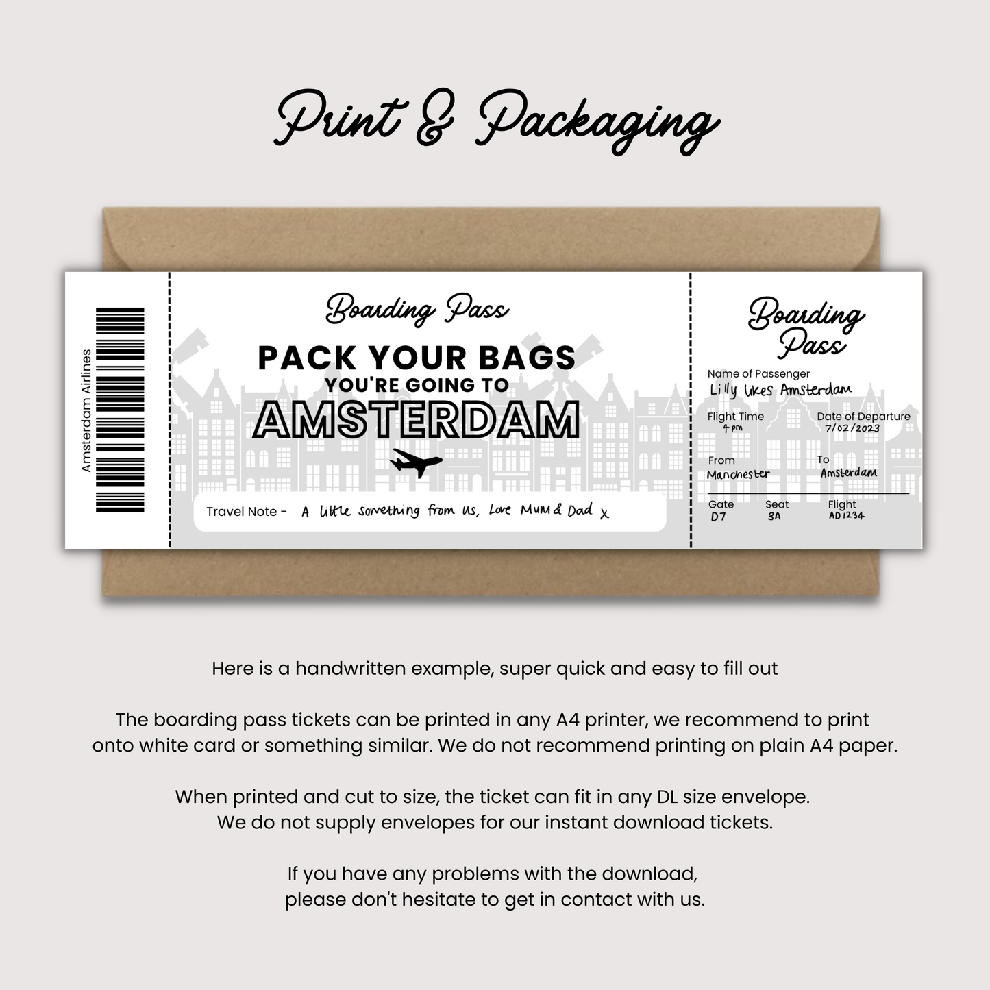 Print At Home Boarding Pass - You're Going