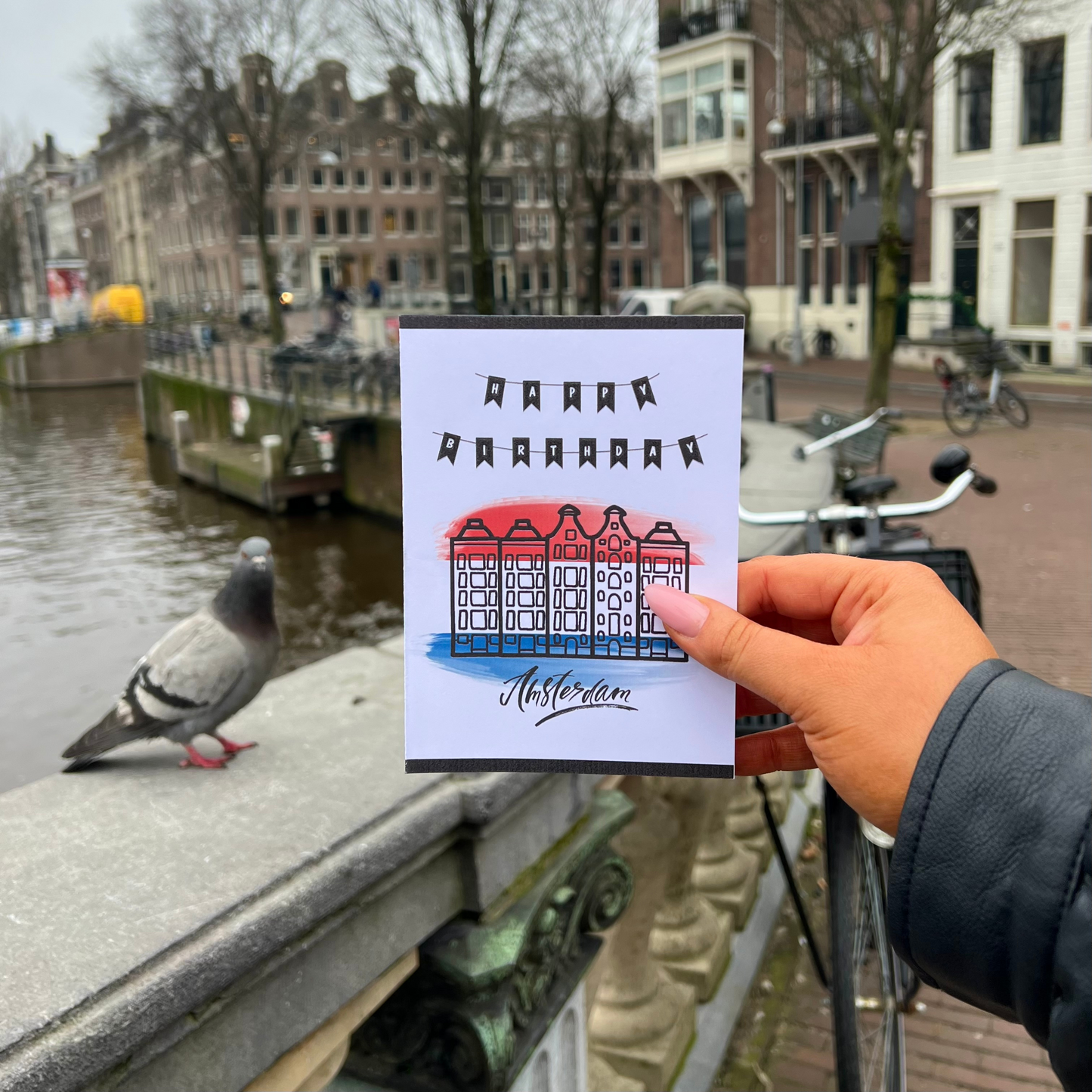 Amsterdam Happy Birthday Card