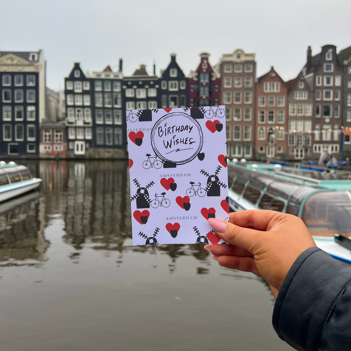 Amsterdam Themed Birthday Wishes Card