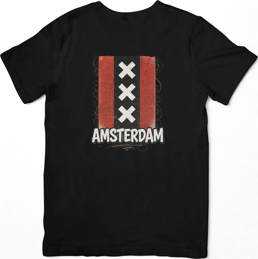 Amsterdam Flag T-Shirt Dutch
