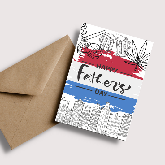 Amsterdam Collage Fathers Day Card